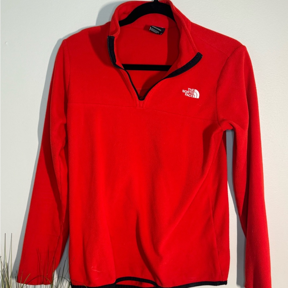The North Face Bold Red Fleece Zip Up
